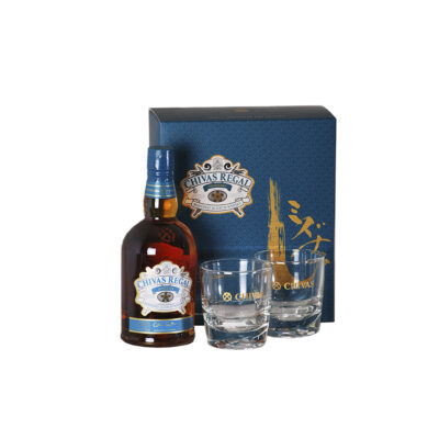W. Chivas Regal Mizunara x 750 ML Est + 2 Vasos