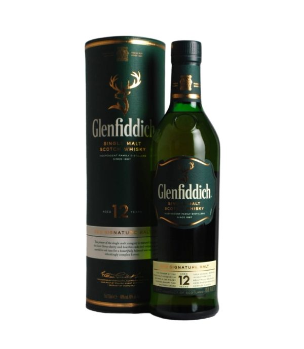 W. GLENFIDDICH 12 AÑOS ESTUCHE 750 CC