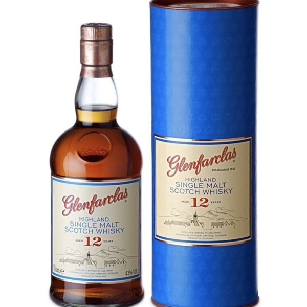 W. GLENFARCLAS 12 AÑOS ESTUCHE 700 CC