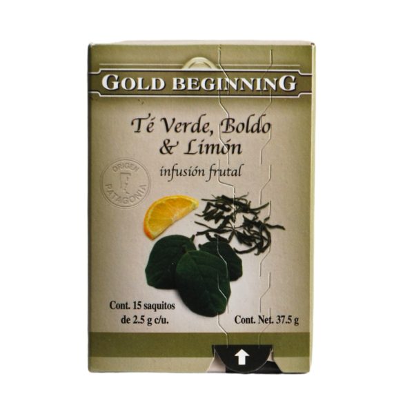 TE GOLD BEGINNING VERDE, BOLDO & LIMON X 15 SAQ